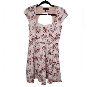 HeartSoul Cream Cap Sleeve Dress